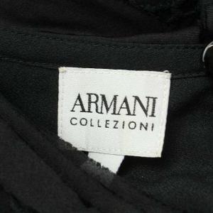ARMANI COLLEZIONI ワンピース ひざ丈 ノースリーブ 総レース シルク混 40 ブラック