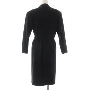 YVES SAINT LAURENT ヴィンテージ ノーカラーコート M ブラック