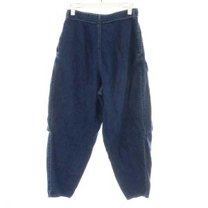 STELLA McCARTNEY ワイドパンツ ジッパーフライ ベルト付き 27 ブルー