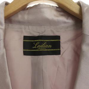 Leilian シルクジャケット テーラード 2B 総裏地 13+ ピンク
