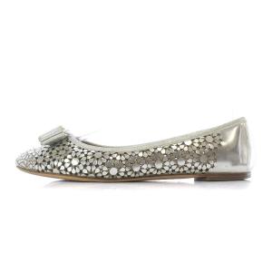 Salvatore Ferragamo ヴァラリボン パンプス 23cm シルバー