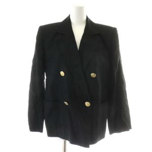 YVES SAINT LAURENT ヴィンテージ スーツ セットアップ 上下 テーラードジャケット タイトスカート M L ブラック