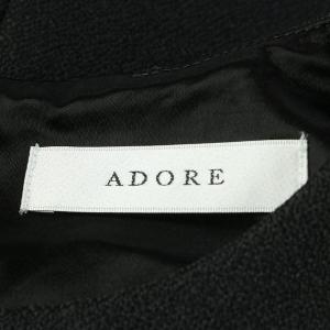 ADORE 18AW ２ＴＯＮＥアムンゼンワンピース ワンピース 七分袖 38 ブラック