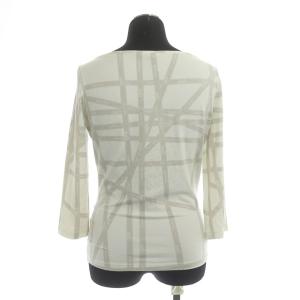 HERMES マルジェラ期 ボリュデュック カットソー 七分袖 ボートネック 総柄 M ベージュ