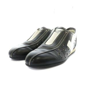 Salvatore Ferragamo スニーカー シューズ 牛革 5.5 ブラック ホワイト