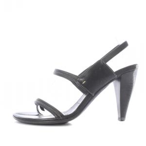 PRADA サンダル シューズ アンクルストラップ レザー ハイヒール 34.5 ブラック