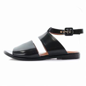 GIVENCHY サンダル ローヒール ストラップ レザー 黒 ブラック