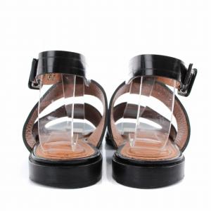 GIVENCHY サンダル ローヒール ストラップ レザー 黒 ブラック