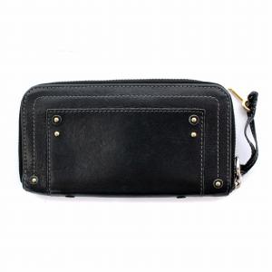 Chloe 長財布 パディントン ラウンドファスナー レザー ブラック