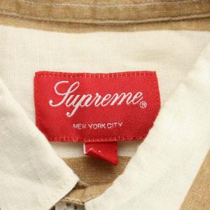 Supreme 18SS Wide Stripe Shirt L ベージュ