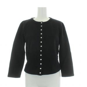 スウェット地 カーディガン 七分袖 ショート丈 裏起毛 T2 ブラック