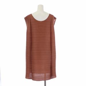 PLEATS PLEASE ISSEY MIYAKE イッセイミヤケ プリーツ加工 チュニック L 茶