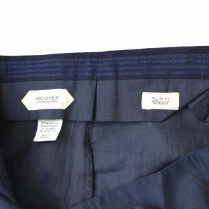 INCOTEX SLIM FIT テーパードパンツ ロールアップ 44 ネイビー