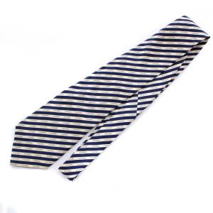 CHANEL ネクタイ 総柄 ロゴ ココマーク シルク ネイビー アイボリー