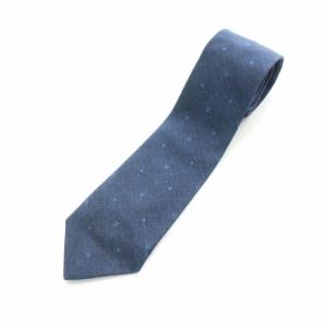 モノグラム ネクタイ LVロゴ イタリア製 シルク ネイビー