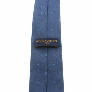 LOUIS VUITTON モノグラム ネクタイ LVロゴ イタリア製 シルク ネイビー
