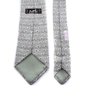 HERMES ネクタイ 総柄 シルク マルチカラー