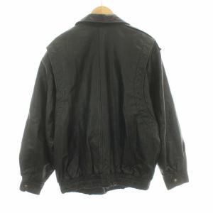 McGREGOR シングル ライダース レザージャケット 革ジャン ブルゾン ジップアップ XL ブラック