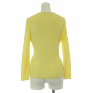 ANAYI 20SS Vネック カーディガン リブニット 長袖 38 イエロー