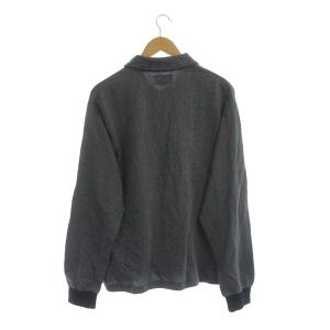 BEAMS ニットポロ ポロシャツ 長袖 総柄 XL ブラック