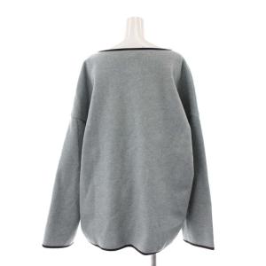 BEAMS ノーカラーコート ショート丈 ドロップショルダー グレー ブラウン