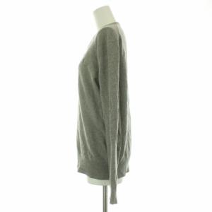 POLO RALPH LAUREN Vネック ニット セーター 長袖 プルオーバー ポニー 刺繍 ウール XS グレー