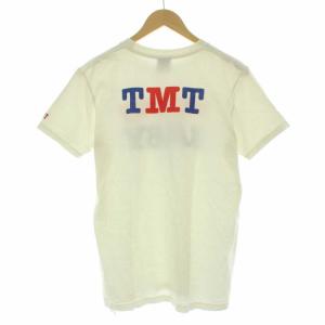 TMT ロゴプリントTシャツ カットソー 半袖 プルオーバー L ホワイト