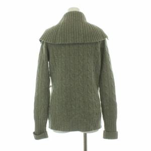 RALPH LAUREN カーディガン ケーブルニット 長袖 ウール カシミヤ混 M グレー