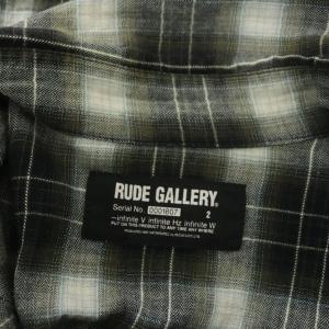 RUDE GALLERY ウエスタンシャツ 長袖 チェック 2 ブラック カーキ