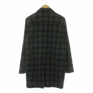 NEIGHBORHOOD DRESSING CW-COAT チェック ショールカラーコート ウール M グレー ブラック