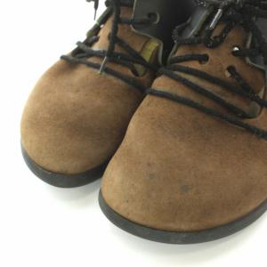 BIRKENSTOCK MONTANA レースアップシューズ スエード レザー 36 ブラウン ブラック