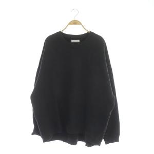 スウェットトレーナー 長袖 ビッグサイズ 裏起毛 L ブラック