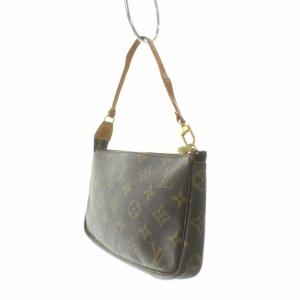 LOUIS VUITTON M51980 ポシェット アクセソワール モノグラム ハンドバッグ 茶