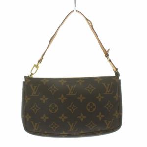 LOUIS VUITTON M51980 ポシェット アクセソワール モノグラム ハンドバッグ 茶