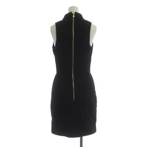 BALMAIN ワンピース ミニ デニム ノースリーブ タイト 34  ブラック