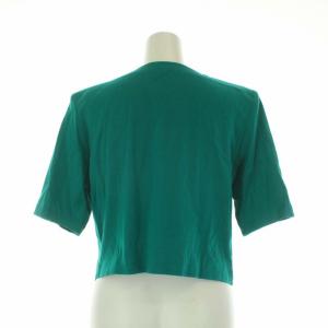 YVES SAINT LAURENT ヴィンテージ セット アップ 上下 ブラウス カットソー 五分袖 スクエアネック 金ボタン タイトスカート ひざ丈 M 9