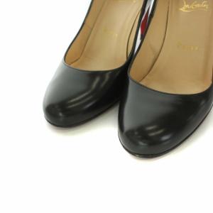 Christian Louboutin パンプス ラウンドトゥ レザー 37 ブラック