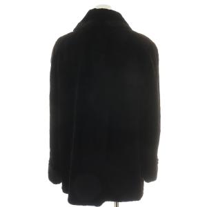 SAGA MINK 金サガ royal ファーコート 長袖 シェアードミンク 毛皮 ハーフ ブラック