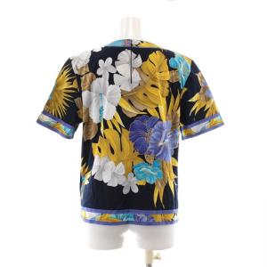 LEONARD ヴィンテージ カットソー 半袖 クルーネック 花柄 フラワー L マルチカラー