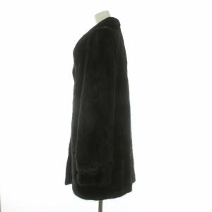 SAGA MINK 岩さき IWASAKI 銀サガ 毛皮コート ファーコート アウター ロング ミンク 11 L 黒 ブラック