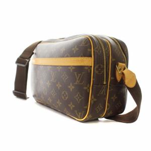 LOUIS VUITTON M45254 リポーターPM モノグラム ショルダーバッグ 茶