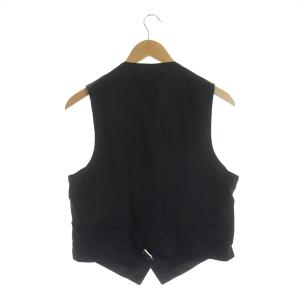 EMPORIO ARMANI ベスト ジレ ベルベット 総柄 ヴィンテージ 46 ブラック