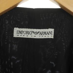 EMPORIO ARMANI ベスト ジレ ベルベット 総柄 ヴィンテージ 46 ブラック