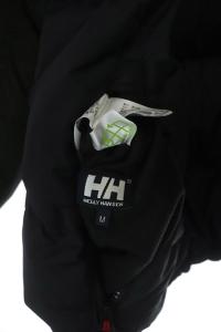 HELLY HANSEN ダウンジャケット ブルゾン ジップアップ リバーシブル M 黒 ブラック カーキ