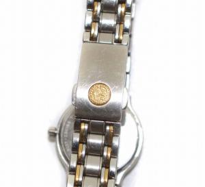 CITIZEN 3337-C80185 ASCENDA 腕時計 K18-BEZEL シルバー ゴールド色