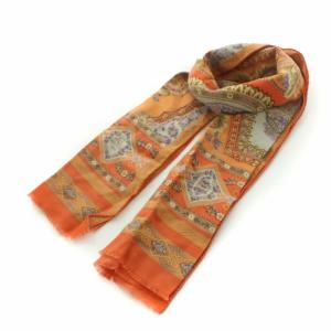 花柄 プリント スカーフ 総柄 マルチカラー