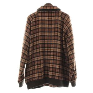 WOOLRICH シャツジャケット ブルゾン ステンカラー ウール チェック L ブラウン