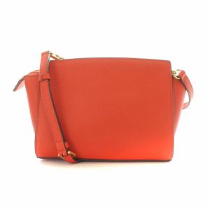 MICHAEL KORS ショルダーバッグ ロゴ プレート 斜めがけ レザー 赤 レッド