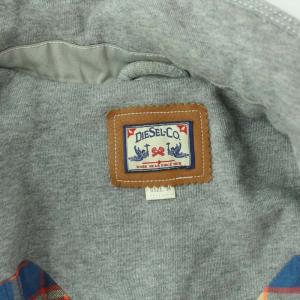 DIESEL シングル テーラードジャケット 3B スウェット地 ロゴ M グレー