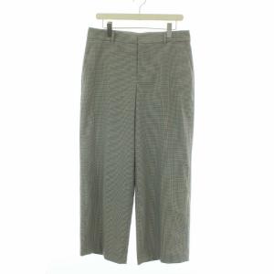 18AW 千鳥格子 ワイドパンツ スラックス タグ付き 大きいサイズ ウール混 46 XXL 黒 ブラック